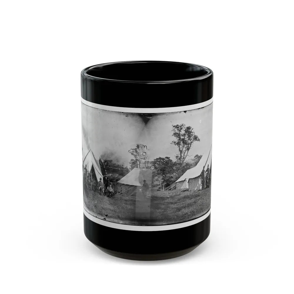 Antietam, Md. Gen. Randolph B. Marcy With Officers And Civilians At Army Of The Potomac Headquarters (U.S. Civil War) Black Coffee Mug-15oz-Go Mug Yourself