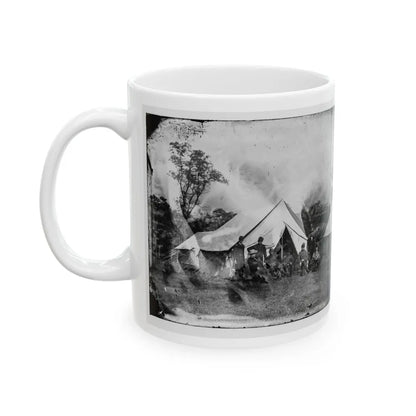 Antietam, Md. Gen. Randolph B. Marcy With Officers And Civilians At Army Of The Potomac Headquarters (U.S. Civil War) White Coffee Mug-Go Mug Yourself