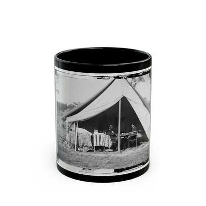 Antietam, Md. President Lincoln And Gen. George B. Mcclellan In The General's Tent; Another View (U.S. Civil War) Black Coffee Mug-11oz-Go Mug Yourself