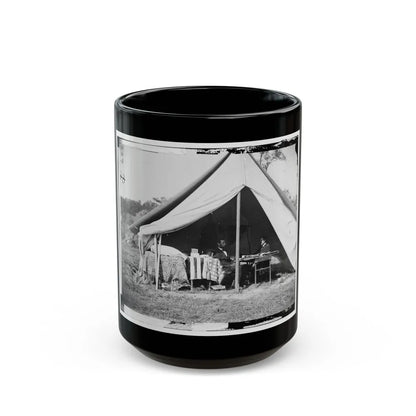 Antietam, Md. President Lincoln And Gen. George B. Mcclellan In The General's Tent; Another View (U.S. Civil War) Black Coffee Mug-15oz-Go Mug Yourself