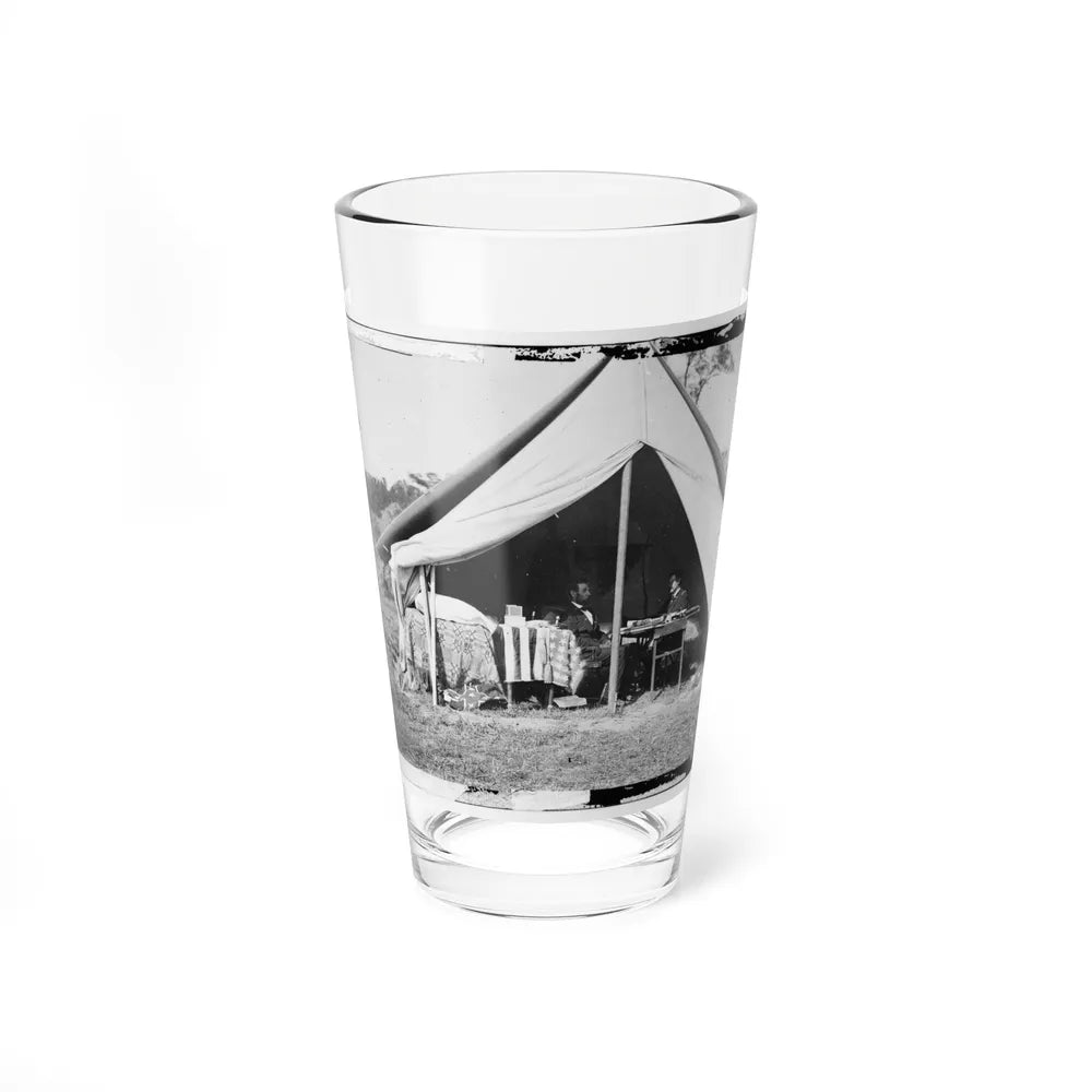 Antietam, Md. President Lincoln And Gen. George B. Mcclellan In The General's Tent; Another View (U.S. Civil War) Pint Glass 16oz-16oz-Go Mug Yourself