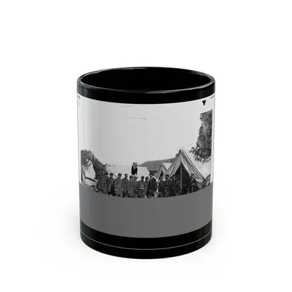 Antietam, Md. President Lincoln With Gen. George B. Mcclellan And Group Of Officers (U.S. Civil War) Black Coffee Mug-11oz-Go Mug Yourself