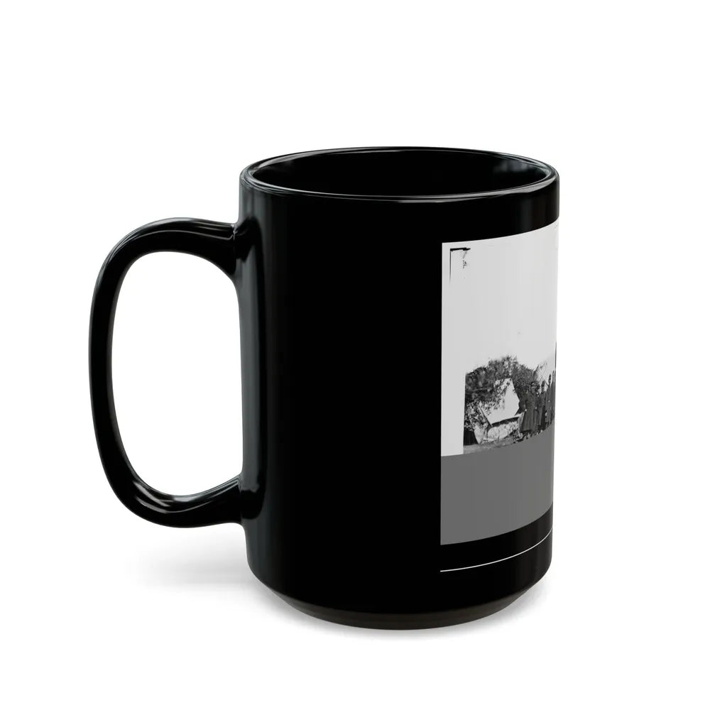 Antietam, Md. President Lincoln With Gen. George B. Mcclellan And Group Of Officers (U.S. Civil War) Black Coffee Mug-Go Mug Yourself