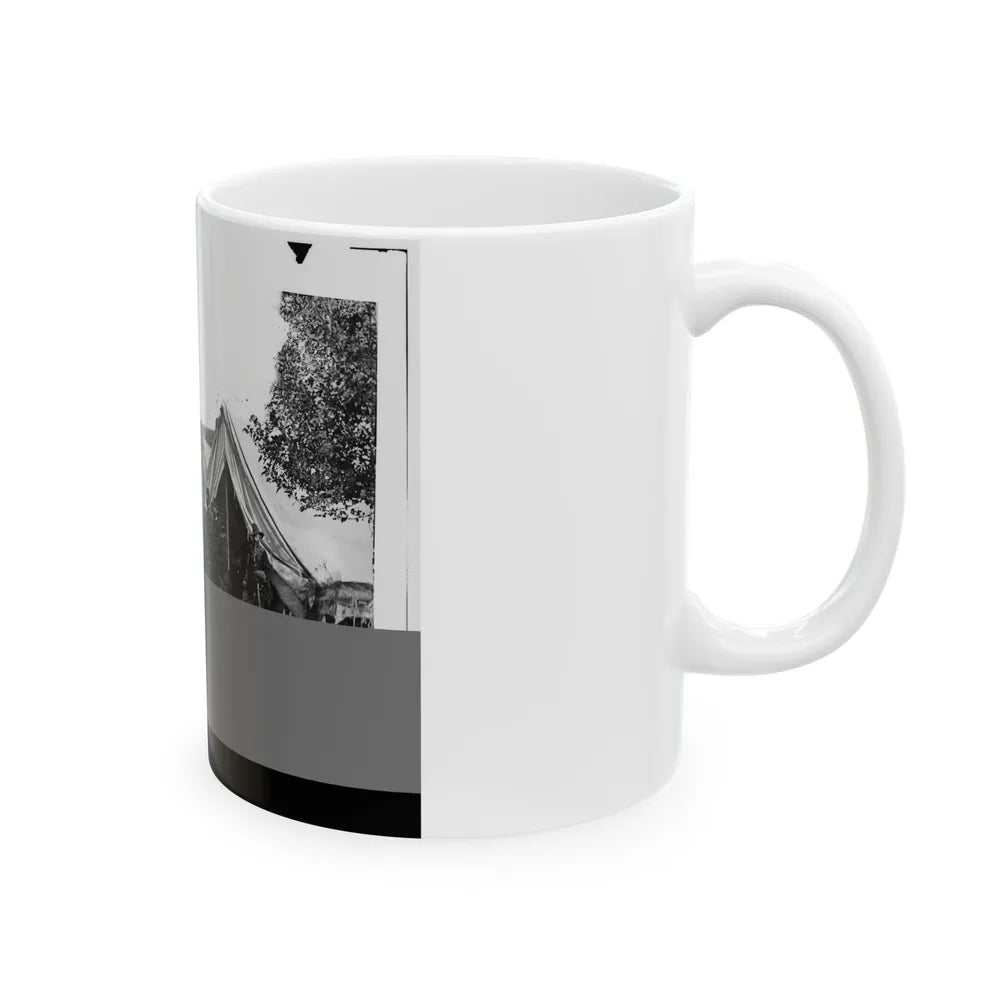 Antietam, Md. President Lincoln With Gen. George B. Mcclellan And Group Of Officers (U.S. Civil War) White Coffee Mug-Go Mug Yourself