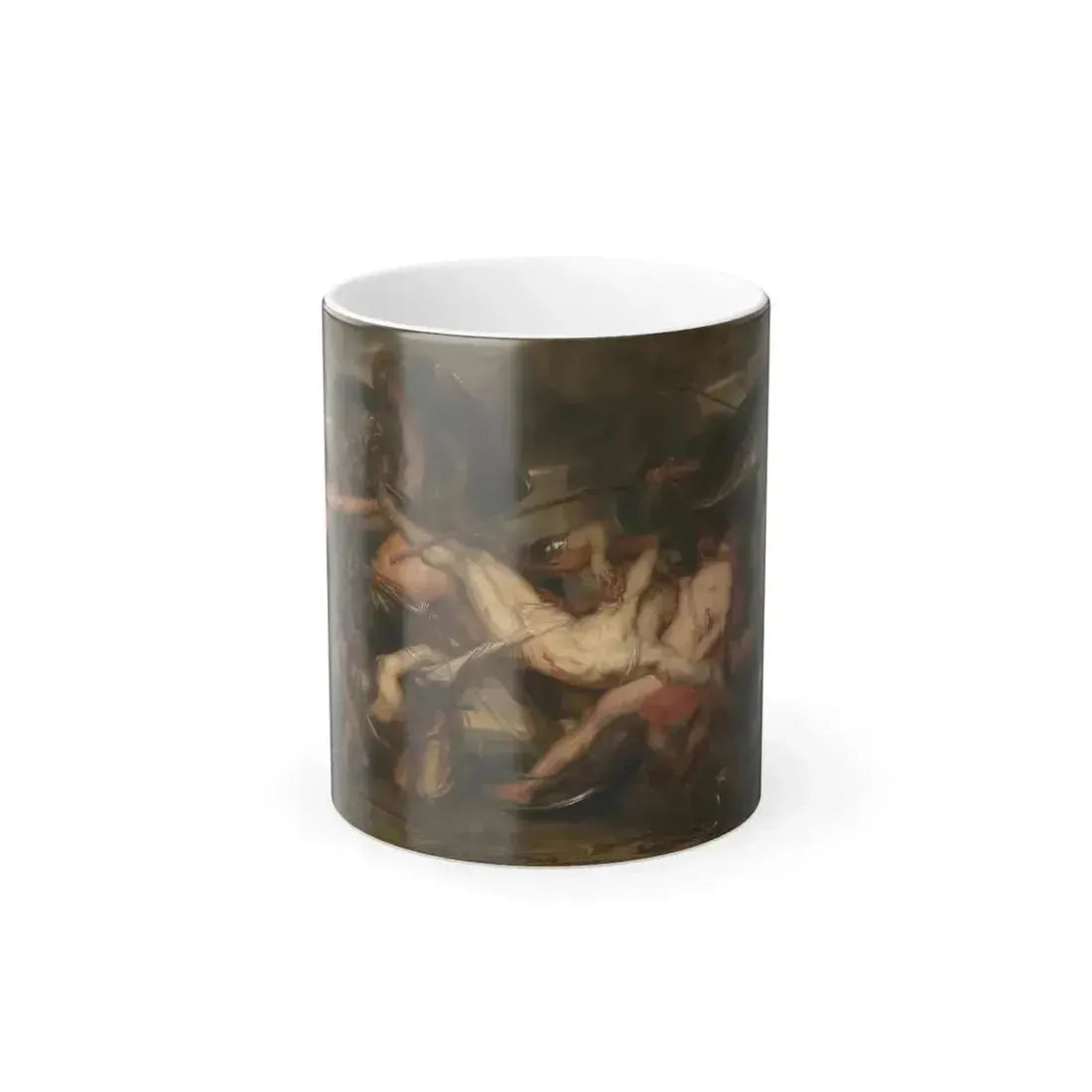 Antoine Wiertz (1806-1865) The Greeks and the Trojans Fighting over the Body of Patroclus - Color Changing Mug 11oz 11oz - Go Mug Yourself