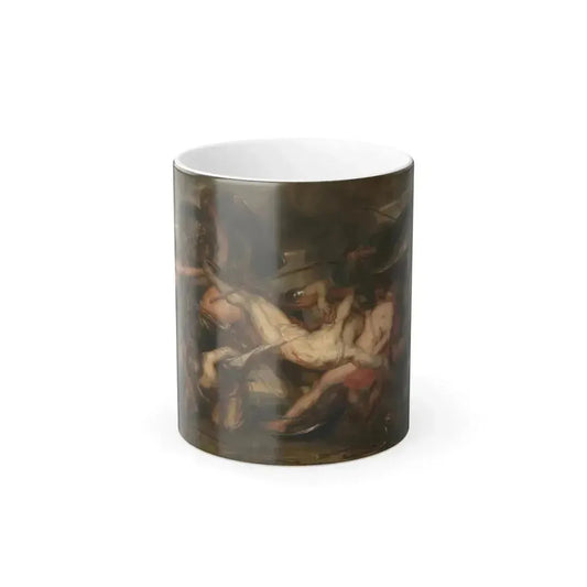 Antoine Wiertz (1806-1865) The Greeks and the Trojans Fighting over the Body of Patroclus - Color Changing Mug 11oz 11oz - Go Mug Yourself