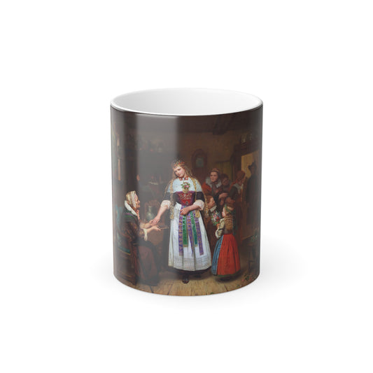 Anton Dieffenbach (1831-1914) The Passage of the Bride - Oil on Canvas 1857 - Color Changing Mug 11oz-11oz-Go Mug Yourself