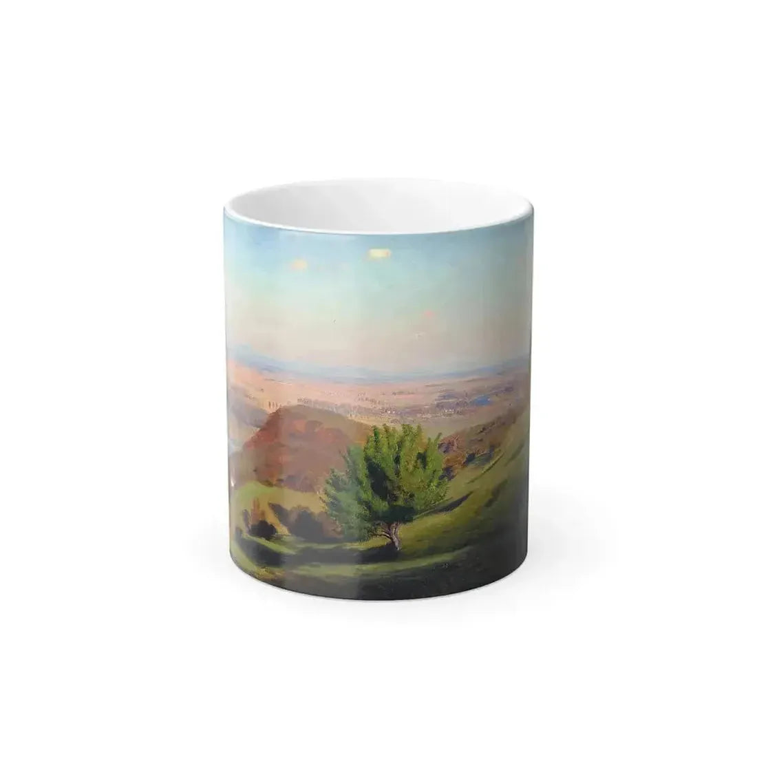 Anton Hlavacek (1842-1926) Danube Landscape near Vienna - Oil on Canvas - Color Changing Mug 11oz 11oz - Go Mug Yourself