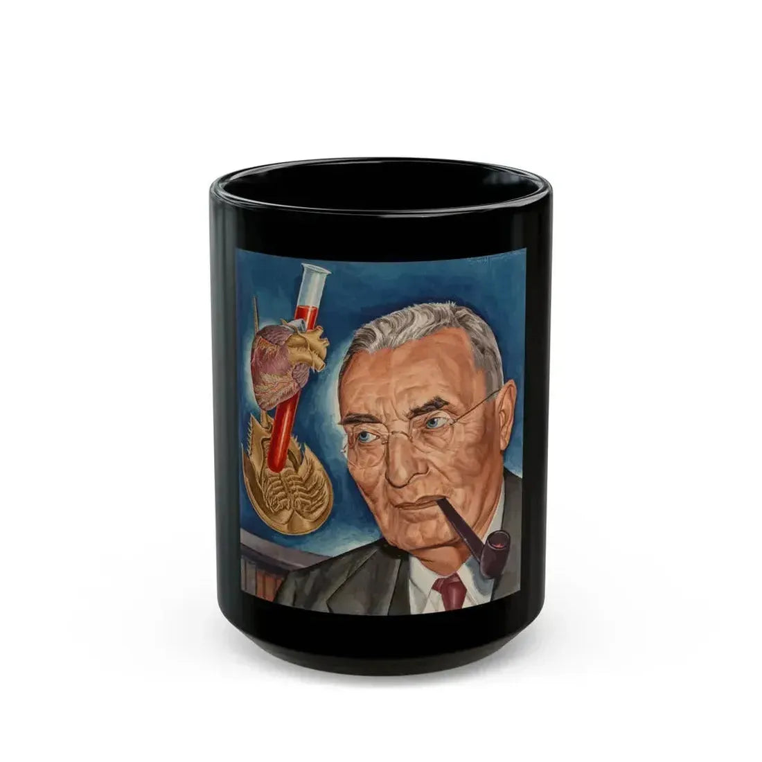 Anton J. Carlson, Time magazine cover, February 10, 1941 - Black Coffee Mug 15oz - Go Mug Yourself