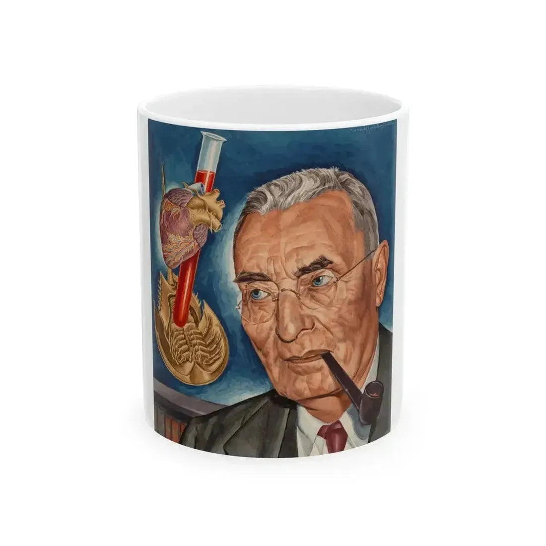 Anton J. Carlson, Time magazine cover, February 10, 1941 - White Coffee Mug 11oz - Go Mug Yourself