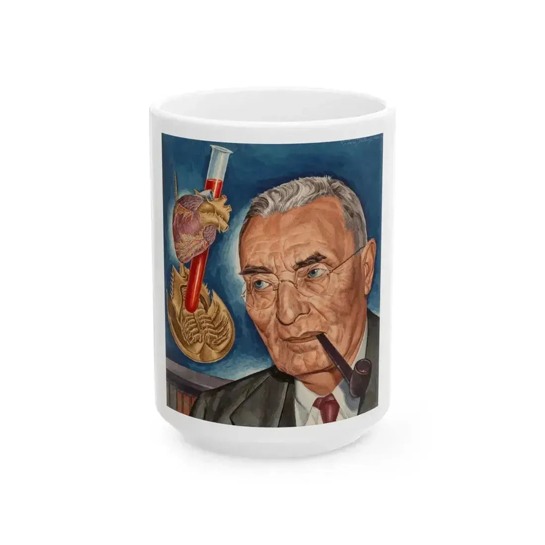 Anton J. Carlson, Time magazine cover, February 10, 1941 - White Coffee Mug 15oz - Go Mug Yourself