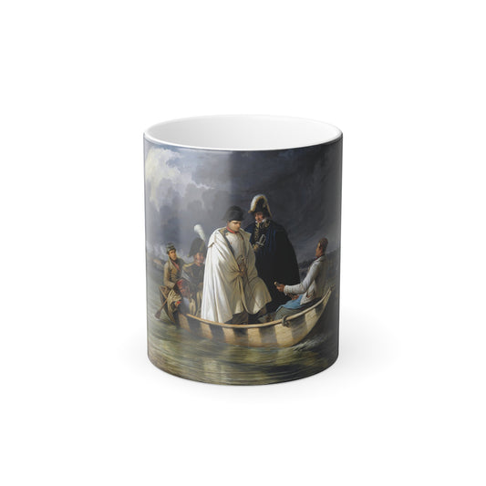 Anton Ritter von Perger (1809-1876) Napoleon Leaving The Lobau After The Defeat At The Battle Of Aspern -0 - Color Changing Mug 11oz-11oz-Go Mug Yourself