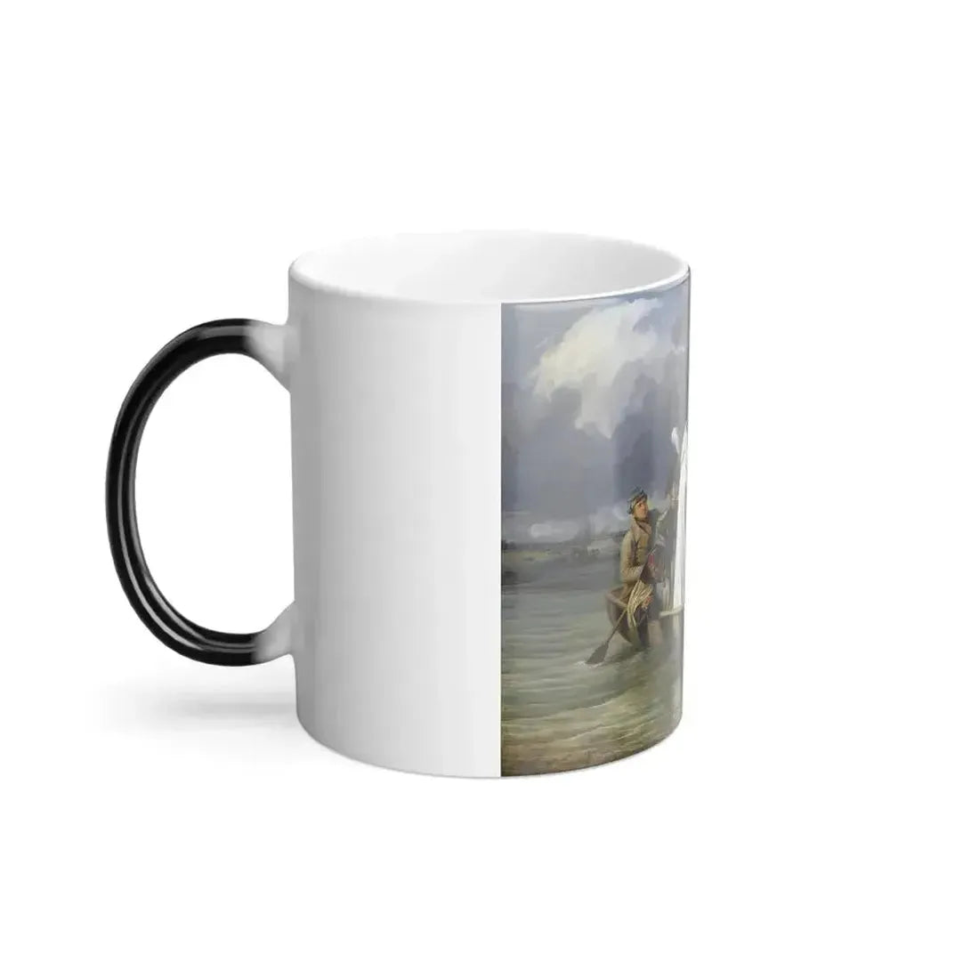 Anton Ritter von Perger (1809-1876) Napoleon Leaving The Lobau After The Defeat At The Battle Of Aspern -0 - Color Changing Mug 11oz - Go Mug Yourself