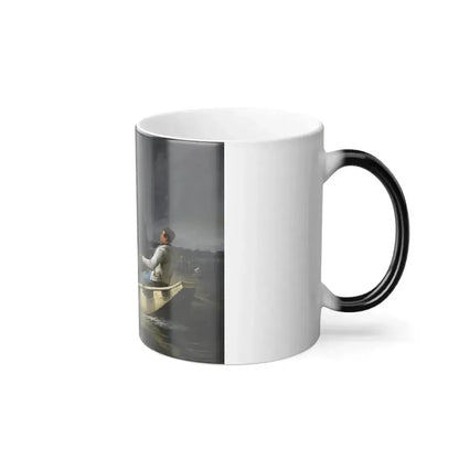 Anton Ritter von Perger (1809-1876) Napoleon Leaving The Lobau After The Defeat At The Battle Of Aspern -0 - Color Changing Mug 11oz - Go Mug Yourself
