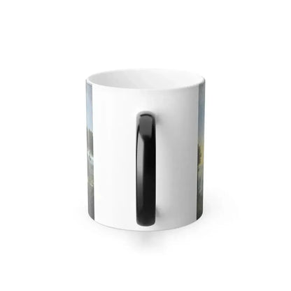 Antonio Joli (1700-1777) Veduta di Napoli dal Vesuvio - Olio su Tela 1760 - Color Changing Mug 11oz - Go Mug Yourself