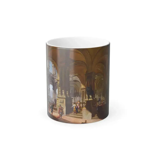 Antonio Joli (c1700-1777) Architectural Capriccio with Figures, Possibly Jephthah and his Daughters - O-0 - Color Changing Mug 11oz 11oz - Go Mug Yourself