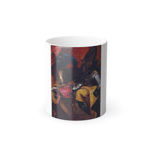 Antonio Tibaldi (1631-1675) A Still Life with an Elaborately Decorated Helmet, a Cuirass, a Shield and a-0 - Color Changing Mug 11oz-11oz-Go Mug Yourself