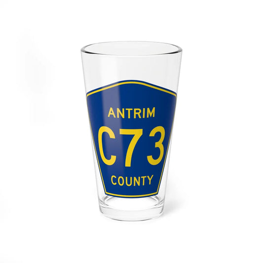 Antrim County C-73 (Michigan) (Road Sign) Pint Glass 16oz 16oz - Go Mug Yourself