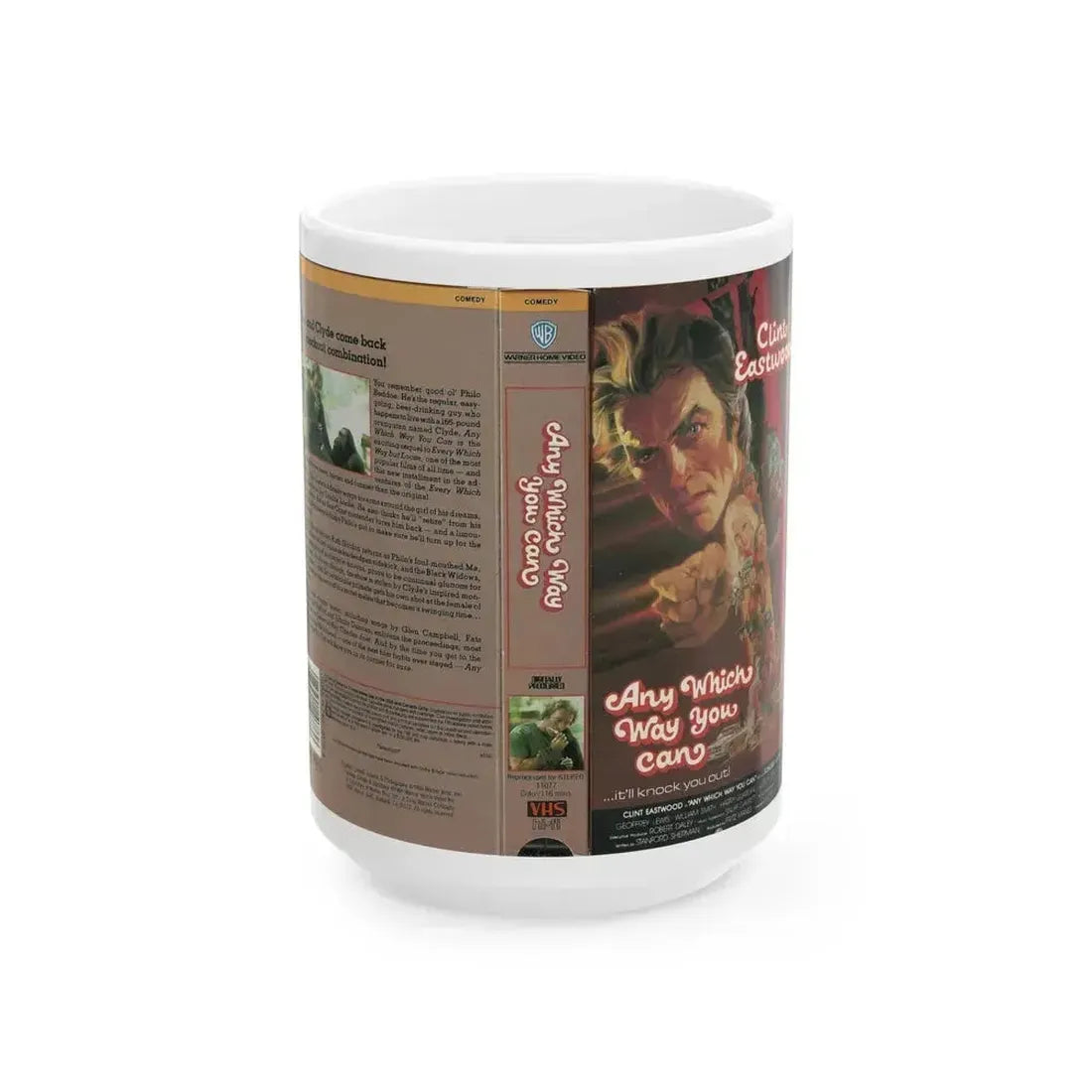 ANY WHICH WAY YOU CAN (VHS COVER) - White Coffee Mug 15oz - Go Mug Yourself