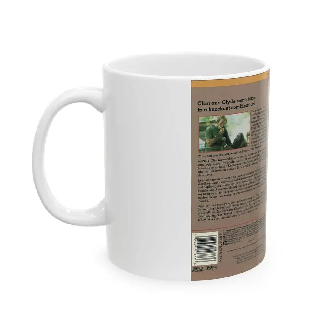 ANY WHICH WAY YOU CAN (VHS COVER) - White Coffee Mug - Go Mug Yourself