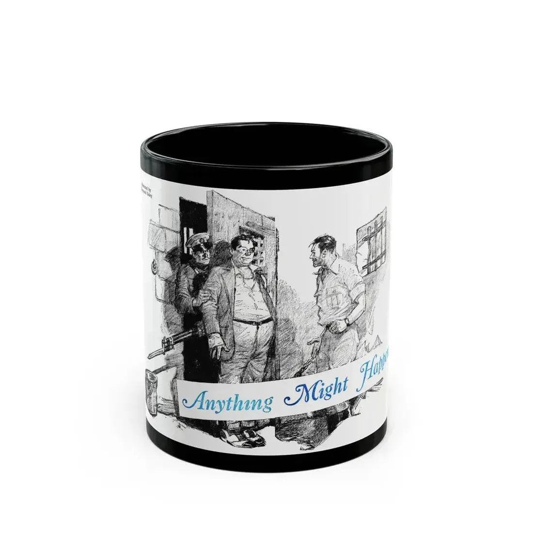 Anything Might Happen (1), Blue Book Magazine, January 1941 - Black Coffee Mug 11oz - Go Mug Yourself