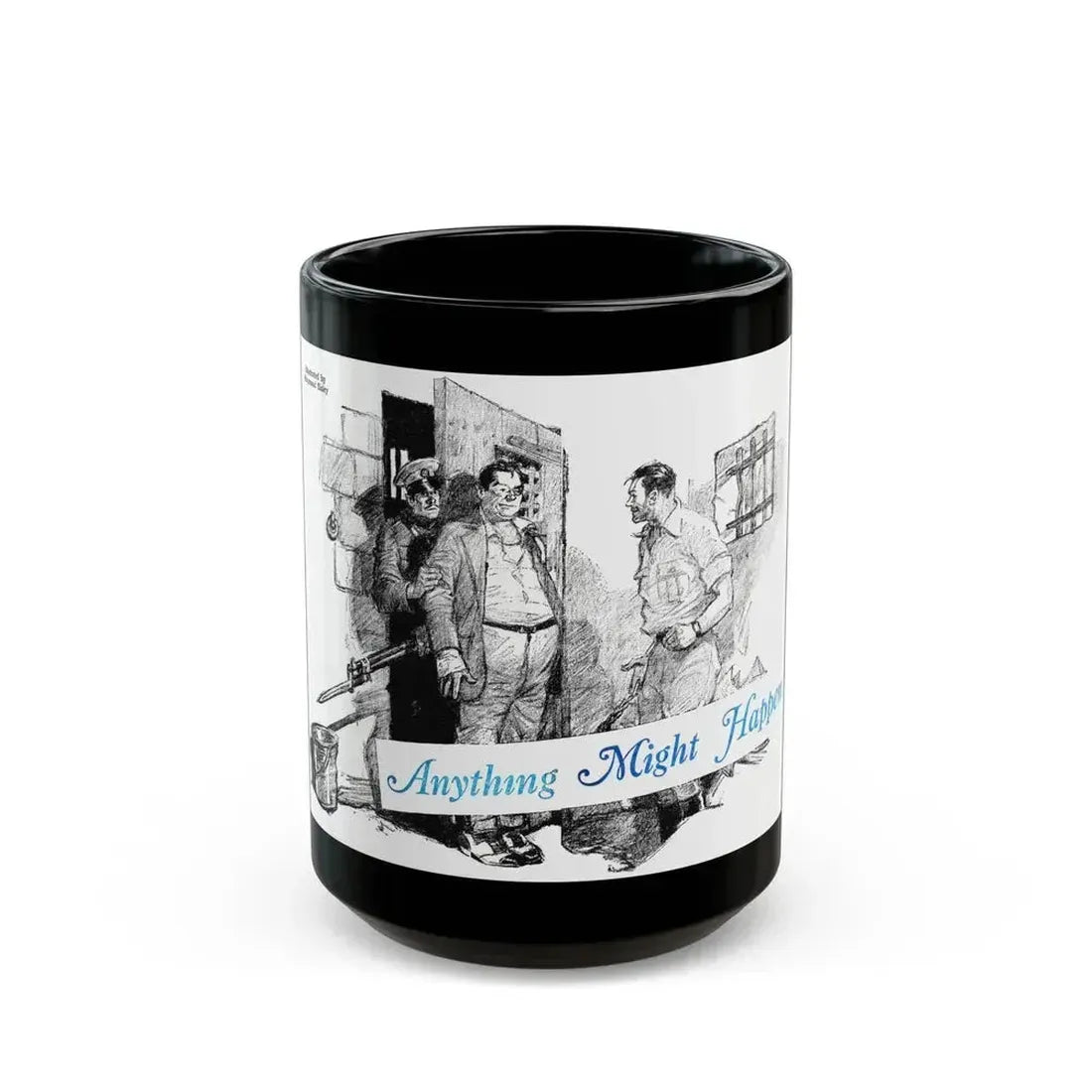 Anything Might Happen (1), Blue Book Magazine, January 1941 - Black Coffee Mug 15oz - Go Mug Yourself