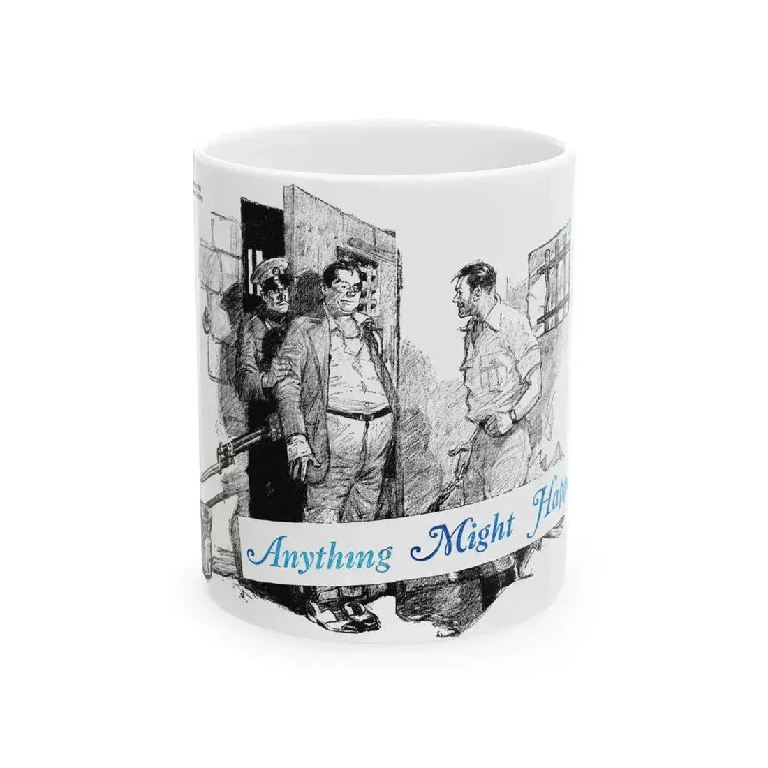 Anything Might Happen (1), Blue Book Magazine, January 1941 - White Coffee Mug 11oz - Go Mug Yourself