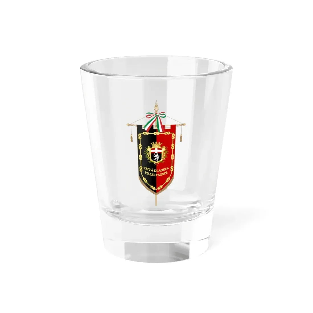 Aosta-Gonfalone (Italy) Shot Glass 1.5oz 1.5oz - Go Mug Yourself