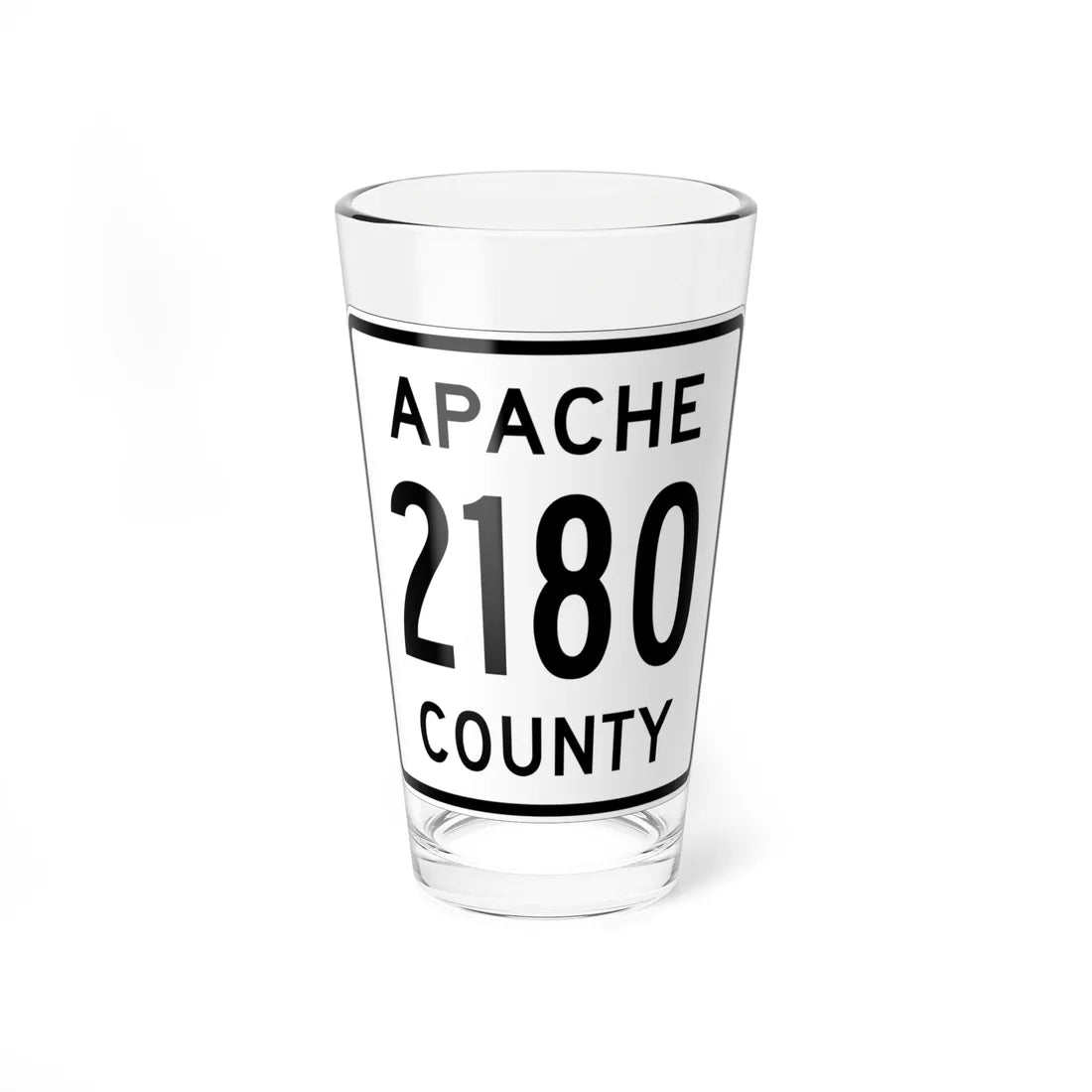 Apache County 2180 (Arizona) (Road Sign) Pint Glass 16oz 16oz - Go Mug Yourself
