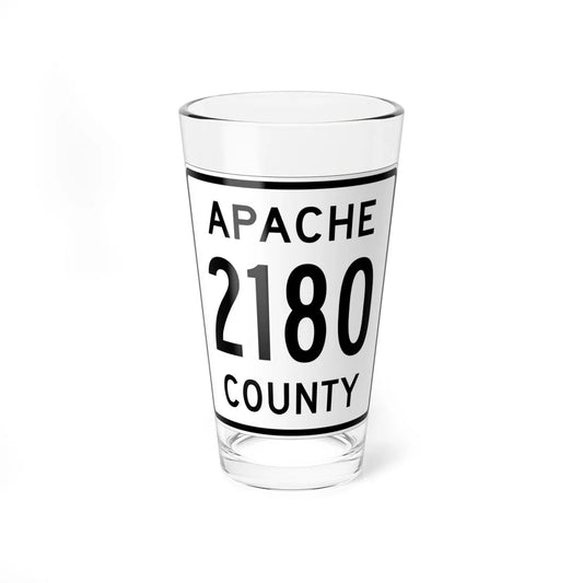 Apache County 2180 (Arizona) (Road Sign) Pint Glass 16oz 16oz - Go Mug Yourself