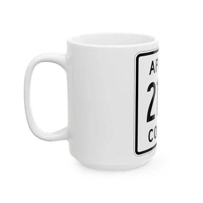 Apache County 2180 (Arizona) (Road Sign) White Coffee Mug - Go Mug Yourself