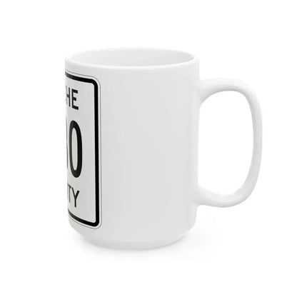 Apache County 2180 (Arizona) (Road Sign) White Coffee Mug - Go Mug Yourself
