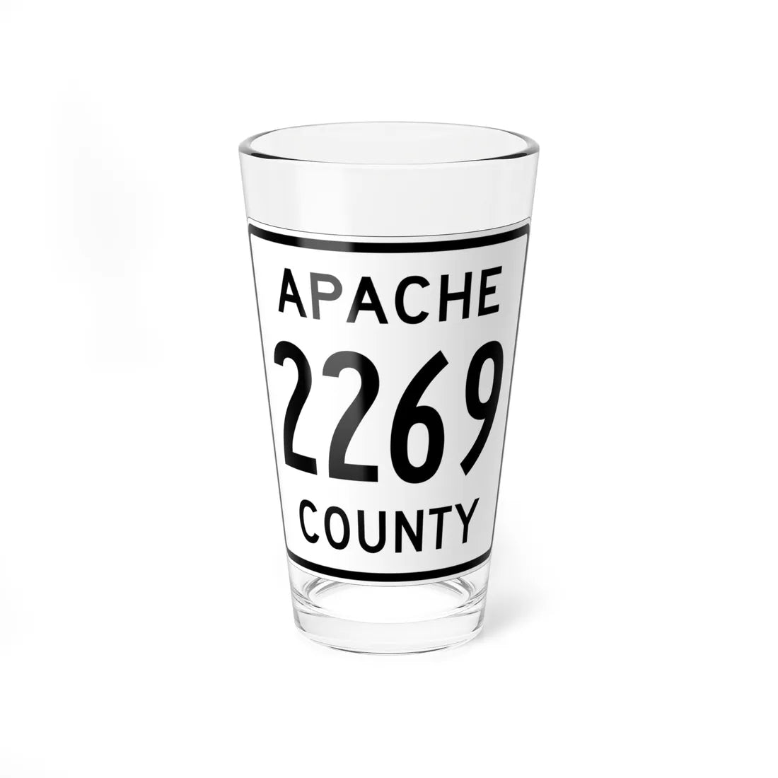 Apache County 2269 (Arizona) (Road Sign) Pint Glass 16oz 16oz - Go Mug Yourself