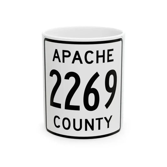 Apache County 2269 (Arizona) (Road Sign) White Coffee Mug 11oz - Go Mug Yourself