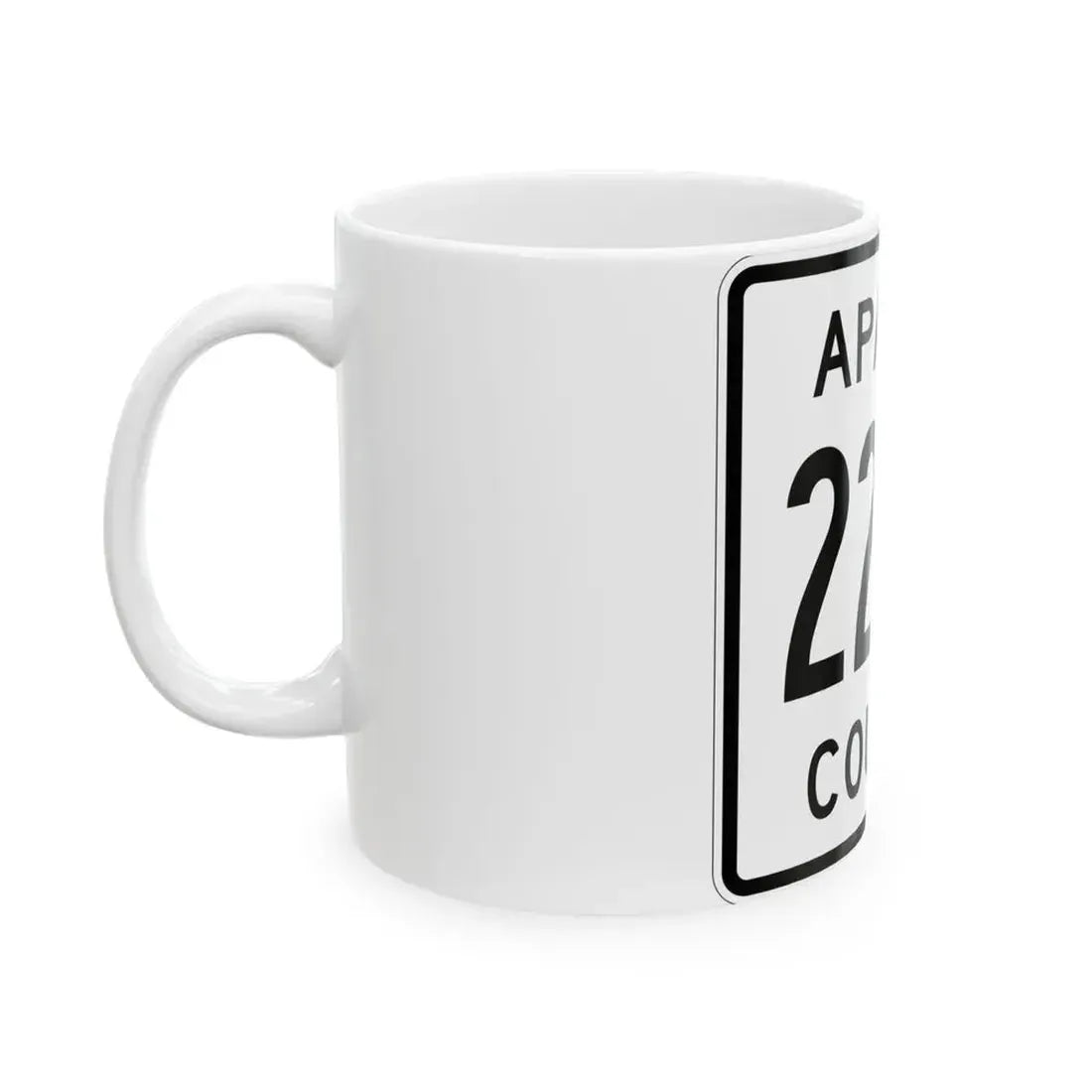 Apache County 2269 (Arizona) (Road Sign) White Coffee Mug - Go Mug Yourself
