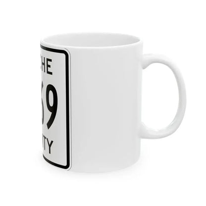 Apache County 2269 (Arizona) (Road Sign) White Coffee Mug - Go Mug Yourself