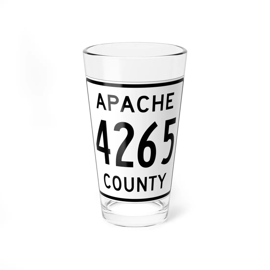 Apache County 4265 (Arizona) (Road Sign) Pint Glass 16oz 16oz - Go Mug Yourself