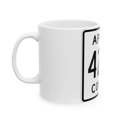 Apache County 4265 (Arizona) (Road Sign) White Coffee Mug - Go Mug Yourself