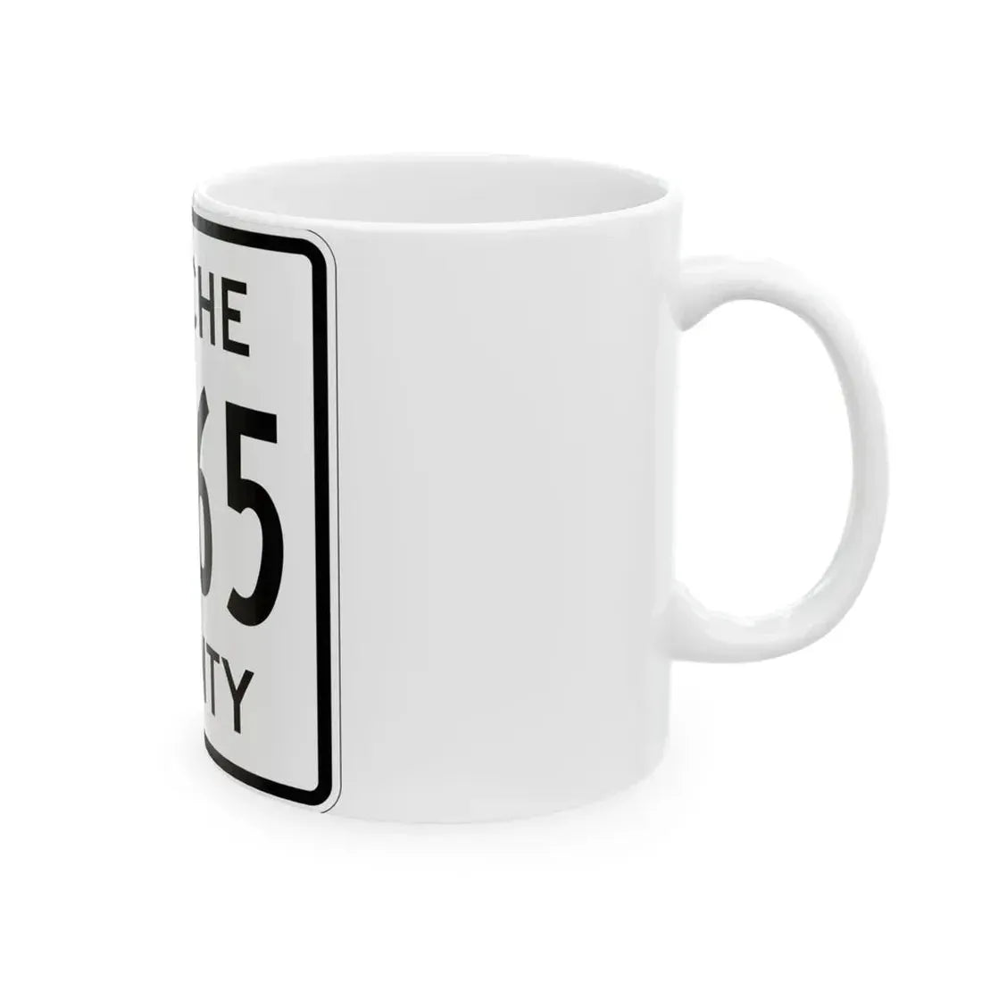 Apache County 4265 (Arizona) (Road Sign) White Coffee Mug - Go Mug Yourself