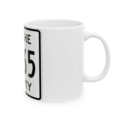 Apache County 4265 (Arizona) (Road Sign) White Coffee Mug - Go Mug Yourself