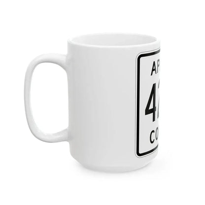 Apache County 4265 (Arizona) (Road Sign) White Coffee Mug - Go Mug Yourself