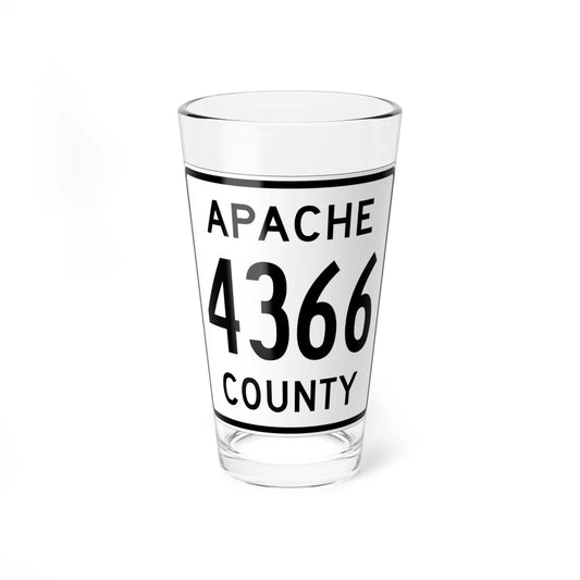 Apache County 4366 (Arizona) (Road Sign) Pint Glass 16oz 16oz - Go Mug Yourself
