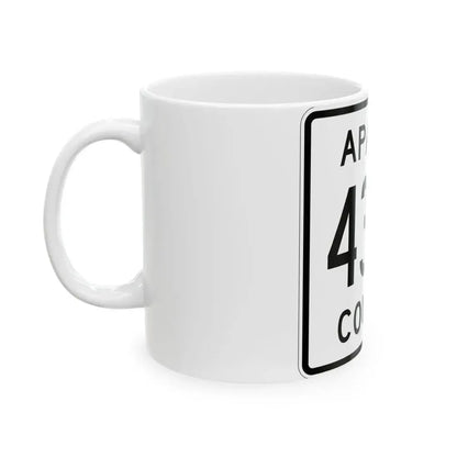Apache County 4366 (Arizona) (Road Sign) White Coffee Mug - Go Mug Yourself