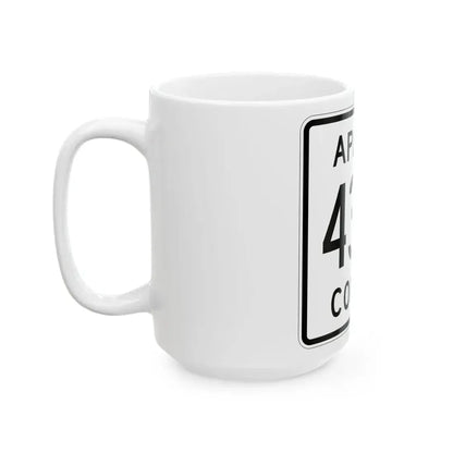 Apache County 4366 (Arizona) (Road Sign) White Coffee Mug - Go Mug Yourself
