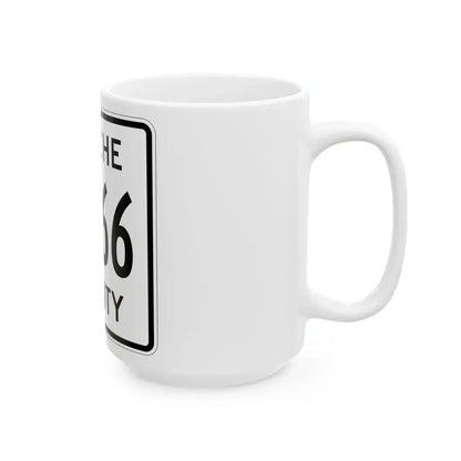 Apache County 4366 (Arizona) (Road Sign) White Coffee Mug - Go Mug Yourself