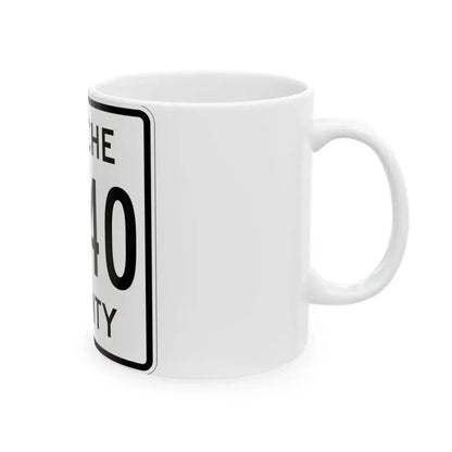 Apache County 6040 (Arizona) (Road Sign) White Coffee Mug - Go Mug Yourself