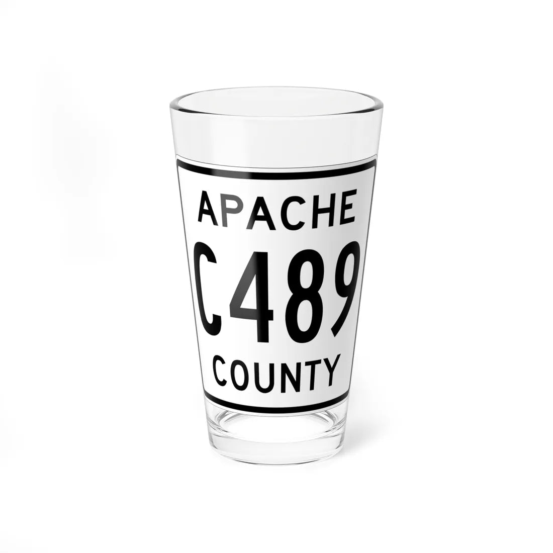 Apache County C489 (Arizona) (Road Sign) Pint Glass 16oz 16oz - Go Mug Yourself