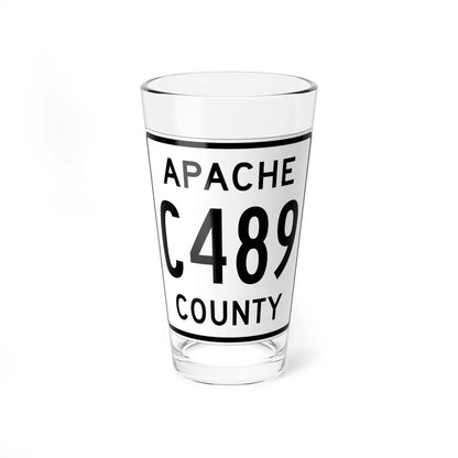 Apache County C489 (Arizona) (Road Sign) Pint Glass 16oz 16oz - Go Mug Yourself
