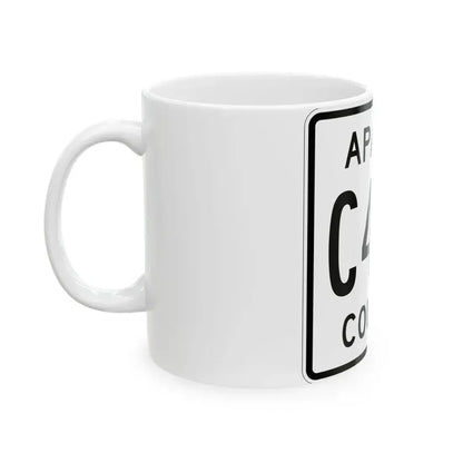 Apache County C489 (Arizona) (Road Sign) White Coffee Mug - Go Mug Yourself