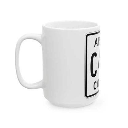 Apache County C489 (Arizona) (Road Sign) White Coffee Mug - Go Mug Yourself